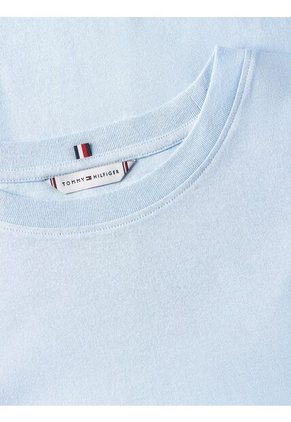 Camiseta Celeste Con Logo Gráfico De Corte Regular Tommy Hilfiger