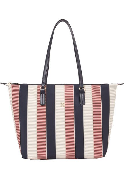 Bolso Beige Tote Poppy Stripe Tommy Hilfiger