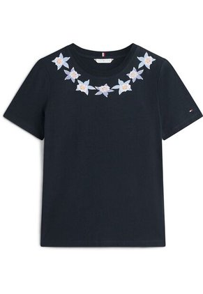 Camiseta Azul Con Logo Gráfico De Corte Regular Tommy Hilfiger