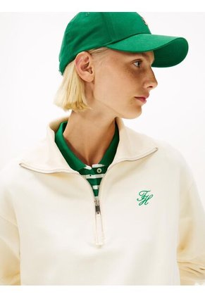 Saco Blanco Con Cierre De Media Cremallera Con Logo Script Tommy Hilfiger