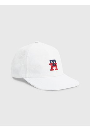Gorra De Béisbol Texturizada Con Monograma Hombre Blanco Tommy Hilfiger