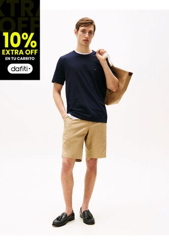 Camiseta Azul Essential De Corte Regular Tommy Hilfiger Tommy Hilfiger