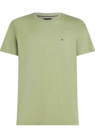 Camiseta Verde De Cuello Redondo Con Logo Bordado Tommy Hilfiger Tommy Hilfiger