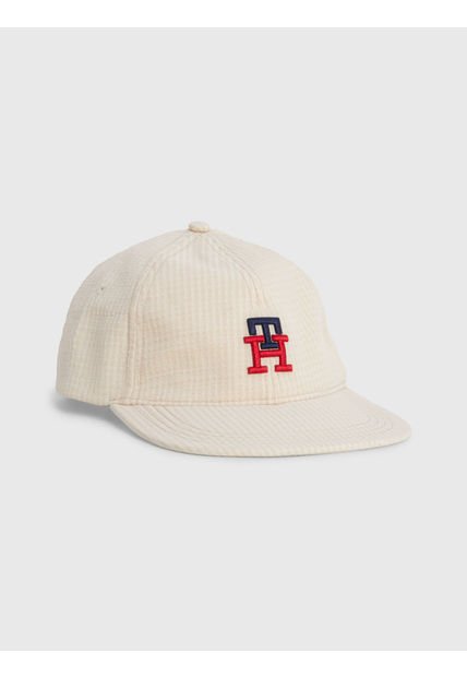 Gorra De Béisbol Texturizada Con Monograma Hombre Beige Tommy Hilfiger
