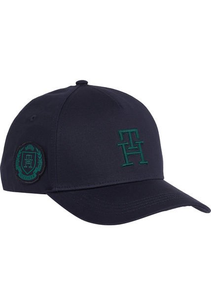 Gorra Prep Con Monograma Hombre Azul Tommy Hilfiger