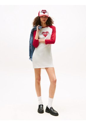 Minivestido Multicolor Tommy Girl De Corte Slim Tommy Jeans