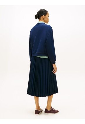 Saco Azul De Felpa Con Logo Script Y Botones Decorativos Tommy Hilfiger