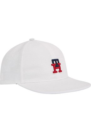 Gorra De Béisbol Texturizada Con Monograma Hombre Blanco Tommy Hilfiger