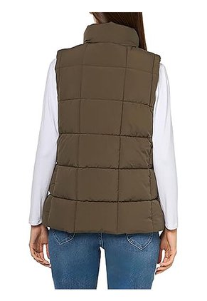 Chaleco Verde De Cuello Alto Con Cierre De Cremallera Tommy Hilfiger