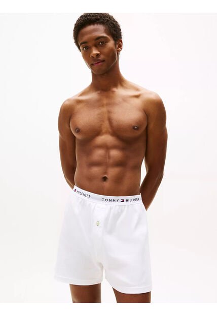 Bóxer Blanco Athletic Con Logo Tommy Hilfiger