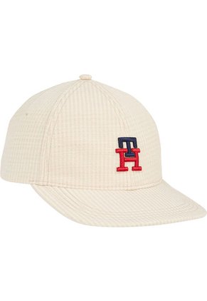 Gorra De Béisbol Texturizada Con Monograma Hombre Beige Tommy Hilfiger