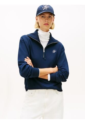 Saco Azul Con Cierre De Media Cremallera Con Logo Script Tommy Hilfiger Tommy Hilfiger