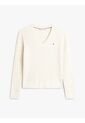 Saco Blanco De Punto Trenzado Con Cuello En V Tommy Hilfiger de Tommy Hilfiger