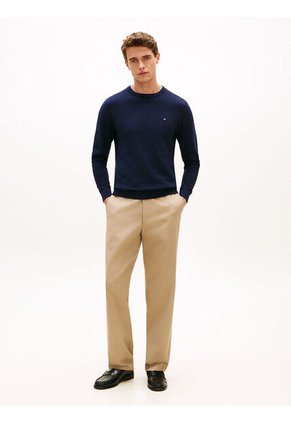 Saco Azul De Punto Texturizado Tommy Hilfiger