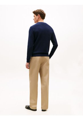 Saco Azul De Punto Texturizado Tommy Hilfiger