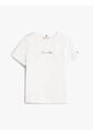 Camiseta Blanca Con Logo Texturizado Tommy Hilfiger de Tommy Hilfiger