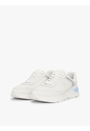 Tenis Blanco Con Texturas Mixtas Tommy Hilfiger