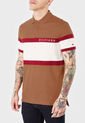 Polo Café-Blanco-Vinotinto Tommy Hilfiger de Tommy Hilfiger