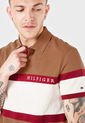 Polo Café-Blanco-Vinotinto Tommy Hilfiger de Tommy Hilfiger