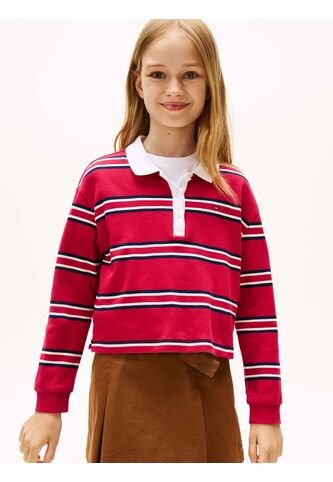 Polo Rojo Varsity De Manga Larga Tommy Hilfiger Tommy Hilfiger