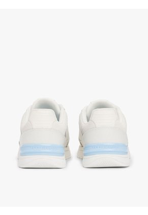 Tenis Blanco Con Texturas Mixtas Tommy Hilfiger