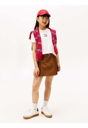 Camiseta Blanca Con Logo De Strass Tommy Hilfiger