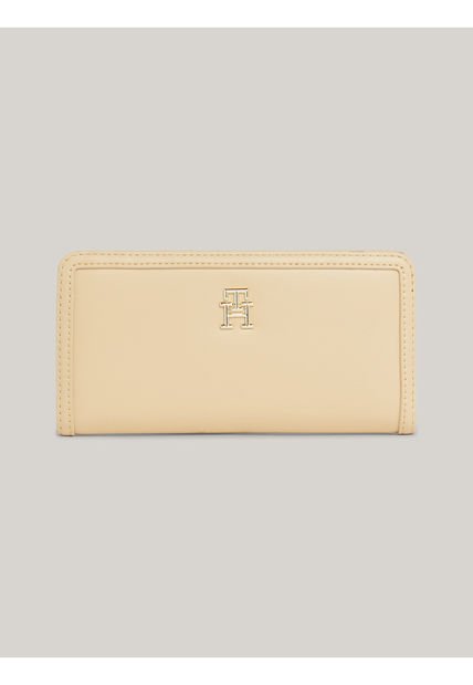 Billetera Beige Estilizada Grande Hilfiger Monotype Tommy Hilfiger