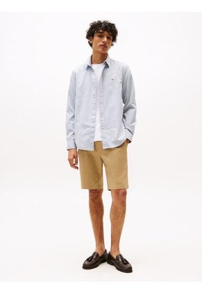 Camisa Multicolor Dobby De Manga Larga Tommy Hilfiger