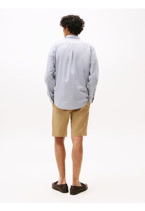 Camisa Multicolor Dobby De Manga Larga Tommy Hilfiger