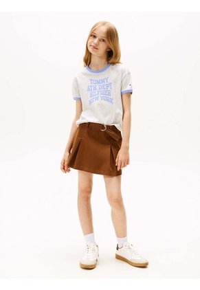 Camiseta Gris Con Logo Gráfico Athletic Tommy Hilfiger