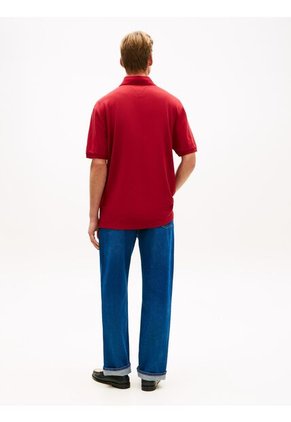 Polo Rojo Archive Crest Con Logo Tommy Hilfiger