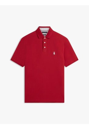 Polo Rojo Archive Crest Con Logo Tommy Hilfiger