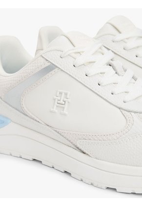 Tenis Blanco Con Texturas Mixtas Tommy Hilfiger