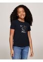 Camiseta Azul Con Logotipo Metalizado Tommy Hilfiger de Tommy Hilfiger