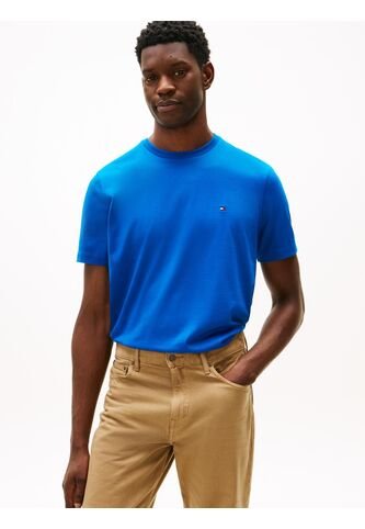 Camiseta Celeste De Cuello Redondo Con Logo Bordado Tommy Hilfiger Tommy Hilfiger