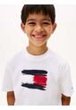 Camiseta Blanca De Cuello Redondo Con Logo Tommy Hilfiger de Tommy Hilfiger