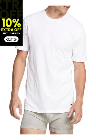 Pack De 3 Camisetas Blancas Cuello Redondo Tommy Hilfiger Tommy Hilfiger