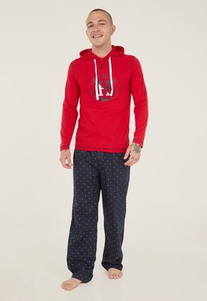 Hoodie Rojo-Azul-Blanco Tommy Hilfiger Sleepwear
