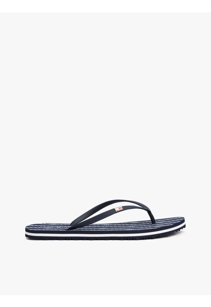 Sandalias Azul Con Logo Esmaltado Tommy Hilfiger