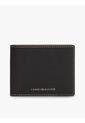 Billetera Negra Plegable De Cuero Con Logo Tommy Hilfiger de Tommy Hilfiger