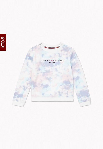 Sudadera Niño Niña Tie Die Blanco Tommy Hilfiger