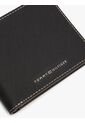 Billetera Negra Plegable De Cuero Con Logo Tommy Hilfiger de Tommy Hilfiger