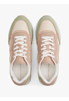 Tenis Verde De Ante Con Monograma TH Tommy Hilfiger