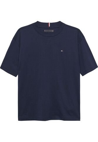 Camiseta Azul De Punto Con Logo Bordado Tommy Hilfiger Tommy Hilfiger