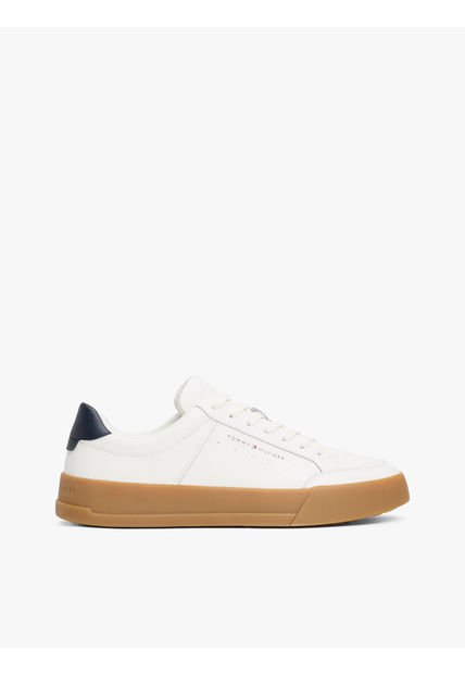 Tenis Blanco Con Logo A Contraste Tommy Hilfiger