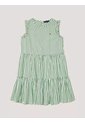 Vestido Verde A Capas Con Detalles Fruncidos Tommy Hilfiger de Tommy Hilfiger