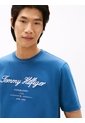 Camiseta Azul Con Logotipo Cursivo Tommy Hilfiger de Tommy Hilfiger