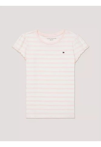 Camiseta Rosa A Rayas Con Logo Tommy Hilfiger Tommy Hilfiger