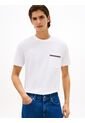 Camiseta Blanca Global Stripe Con Bolsillo Tommy Hilfiger de Tommy Hilfiger