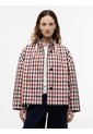 Chaqueta Roja Bomber Corta De Cuadros Y Corte Amplio Tommy Hilfiger de Tommy Hilfiger